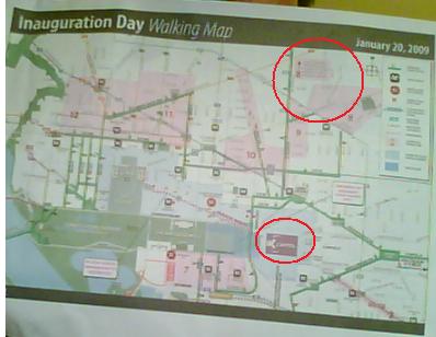 Inauguration Day Walking Map